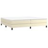 vidaXL Boxspringbettgestell Creme 200x200 cm Kunstleder