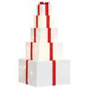 vidaXL Weihnachtsdekoration Geschenkbox 250 LEDs Warmwei&szlig;
