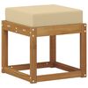 vidaXL Outdoor Hocker Bank Natur 43 x 43 x 37 cm Massivholz Akazie