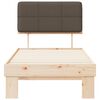 vidaXL Bettgestell mit gepolstertem Kopfteil Taupe 90 x 200 cm