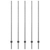 vidaXL Eingebetteter Zaunpfosten 5 pcs Grau 200 cm