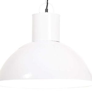 vidaXL H&auml;ngelampe 25 W Wei&szlig; Rund 48 cm E27