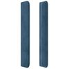 vidaXL LED Kopfteil Dunkelblau 147x16x118/128 cm Samt