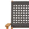vidaXL 5-tlg. Garten-Essgruppe Schwarz Poly Rattan und Massivholz