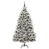 vidaXL K&uuml;nstlicher Weihnachtsbaum Gr&uuml;n und Wei&szlig; 210 cm PVC und Metall