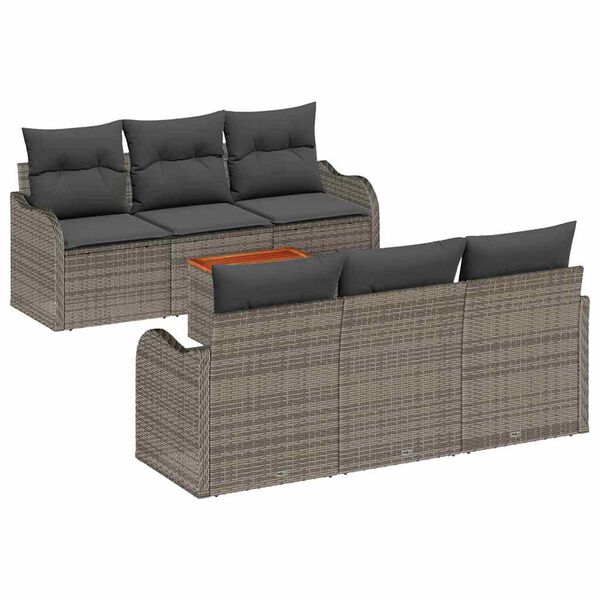 vidaXL Garten-Sofa-Set 7 pcs Grau