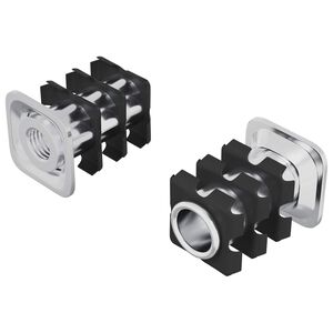 vidaXL Gewinderohr Einsatz 2 pcs Schwarz und Silber Verzinkter Stahl