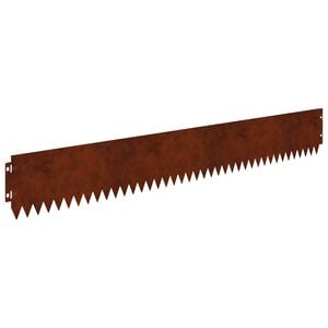 vidaXL Rasenkante 10 stk. 103 x 15 cm Stahl Rostoptik