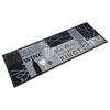 vidaXL K&uuml;chenteppich Waschbar Wein Grau 60x180 cm Samt