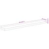vidaXL Wandregal 140x20x3,8 cm Rechteckig Massivholz Akazie Baumkante