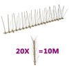 vidaXL 20-tlg. Vogelabwehr-Spikes-Set 10 m Kunststoff 5-reihig