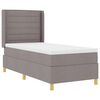 vidaXL Boxspringbett mit Matratze Taupe 80 x 200 cm Stoff