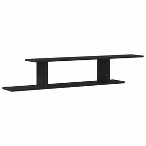 vidaXL Wandmontiertes TV Regal Wandhalterung Schwarz Eichen-Optik