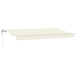vidaXL Ausziehbare Markise Creme 350 x 200 cm Stoff