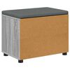 vidaXL Flurbank mit Kissen Uni Graues Sonoma 60 x 38 x 46 cm