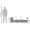 vidaXL 4-tlg. Garten-Lounge-Set mit Kissen Poly Rattan Grau