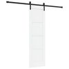 vidaXL Schiebet&uuml;r 61 x 198,5 cm Holzwerkstoff Wei&szlig; und Schwarz