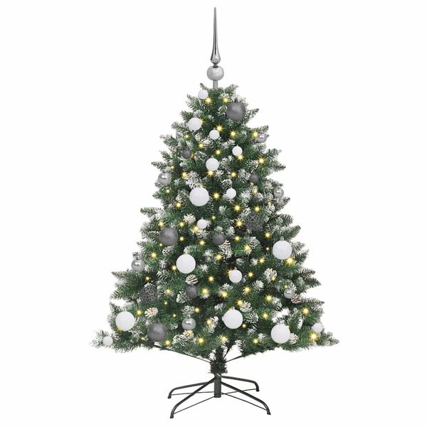 vidaXL K&uuml;nstlicher Weihnachtsbaum mit 150 LEDs mit St&auml;nder Gr&uuml;n 120 cm