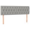 vidaXL Kopfteile Hellgrau 144x7x78/88 cm Stoff