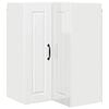 vidaXL Wand-Eckschrank PORTO Hochglanz Wei&szlig; 57 x 57 x 80 cm