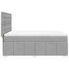 vidaXL Boxspringbett mit Matratze Hellgrau 140x190 cm Stoff