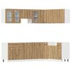 vidaXL 11-tlg. K&uuml;chenschrank-Set Lyon Artisan-Eiche Holzwerkstoff
