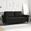 vidaXL 2-Sitzer-Sofa Schwarz 140 cm Kunstleder