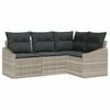 vidaXL Sofa Set 4 stk. Hellgrau [Synthetisch]: Poly Rattan