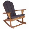 vidaXL Garten Adirondack Schaukelstuhl Natur Massivholz Teak
