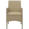 vidaXL 5-tlg. Garten-Essgruppe Poly Rattan und Glas Beige