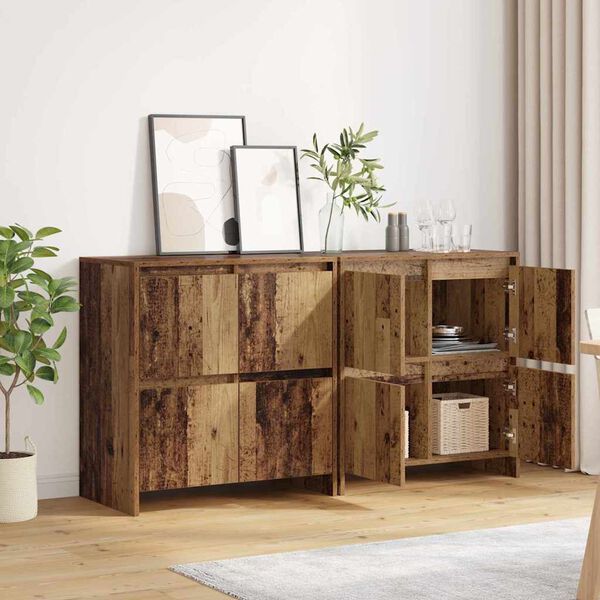 vidaXL Sideboards 2 pcs Altholz 70 x 41 x 75 cm Holzwerkstoff