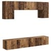 vidaXL TV-Schrankset Wandmontiert 4 pcs Altholz Holzwerkstoff