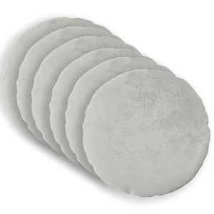 vidaXL Kissenbezug 6 pcs HEERLEN Hellgrau &Oslash; 30 cm Flanell