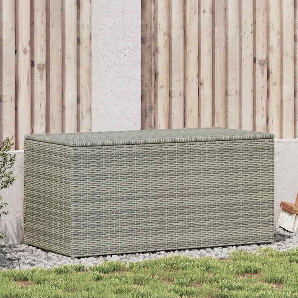 vidaXL Gartenbox Poly Rattan 100x50x50 cm Grau