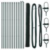 vidaXL Bodenmontierter Sechseckzaun 25 x 1,5 m PVC-beschichteter Stahl