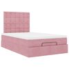 vidaXL Ottoman-Bett mit Matratzen & LEDs Rosa 120x190 cm Samt