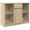 vidaXL Sideboard mit Schublade Sonoma-Eiche 101x35x76 cm Holzwerkstoff