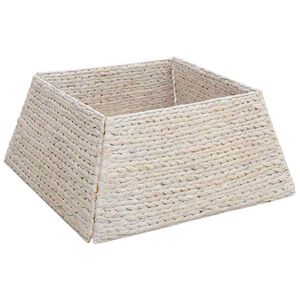 vidaXL Weihnachtsbaumkragen Quadratisch Wei&szlig; 60 x 60 x 28 cm