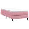 vidaXL Boxspringbett mit Matratze Rosa 90x210 cm Samt