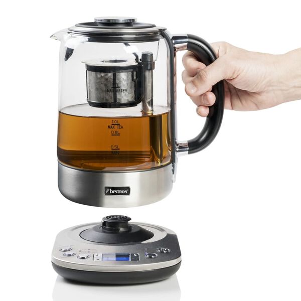Bestron 2-in-1 Teeautomat und Wasserkocher AATM800STE 1,7L 2200 W Inox