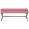 vidaXL Hocker mit Stauraum Rosa 110x45x49 cm Samt