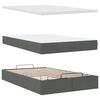 vidaXL Ottoman-Bett mit Matratze Dunkelgrau 120x200 cm Stoff