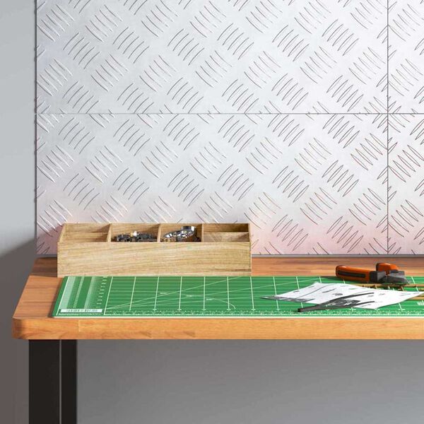 vidaXL Treppe Tritt Rechtwinklig 4 pcs Silber 50 x 20 cm Aluminium