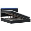 vidaXL LED-Speicherbett mit Matratze Schwarz 200 x 200 cm Samt