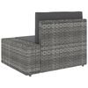 vidaXL 5-tlg. Garten-Lounge-Set Poly Rattan Grau
