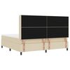 vidaXL Boxspringbett mit Matratze Creme 200 x 200 cm Stoff