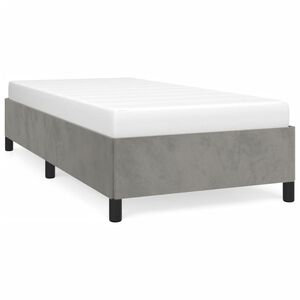 vidaXL Bettgestell ohne Matratze Hellgrau 90x190 cm Samt