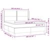 vidaXL Boxspringbett mit Matratze & LED Rosa 160x200 cm Samt