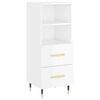 vidaXL Sideboard Hochglanz-Wei&szlig; 34,5x34x90 cm Holzwerkstoff
