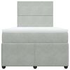 vidaXL Boxspringbett mit Matratze Hellgrau 120x190 cm Samt